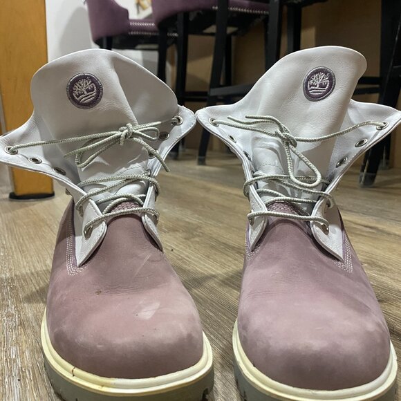 Women’s Timberland Roll-Top Boots – Mauve / Gray - Picture 2 of 9
